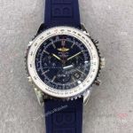 Copy Breitling Navitimer Rubber Strap Blue Chronograph Dial Watch